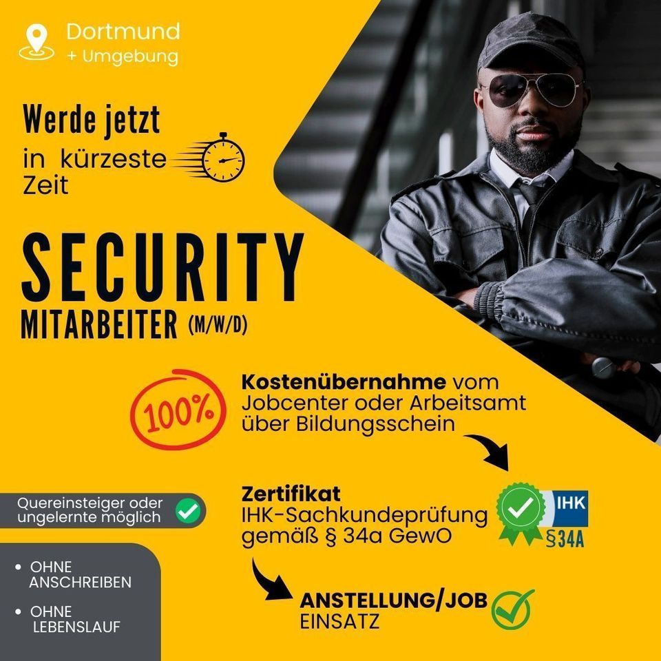 Für Lagermitarbeiter | Security-Job + Kostenlose Schulung in Dortmund
