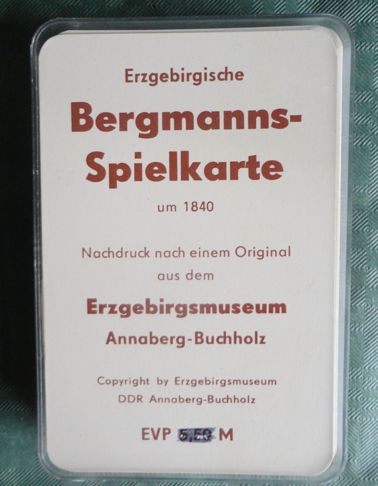 Erzgebirgische Bermanns-Spielkarte um 1840 Skat Spiel deut. Blatt in Duisburg