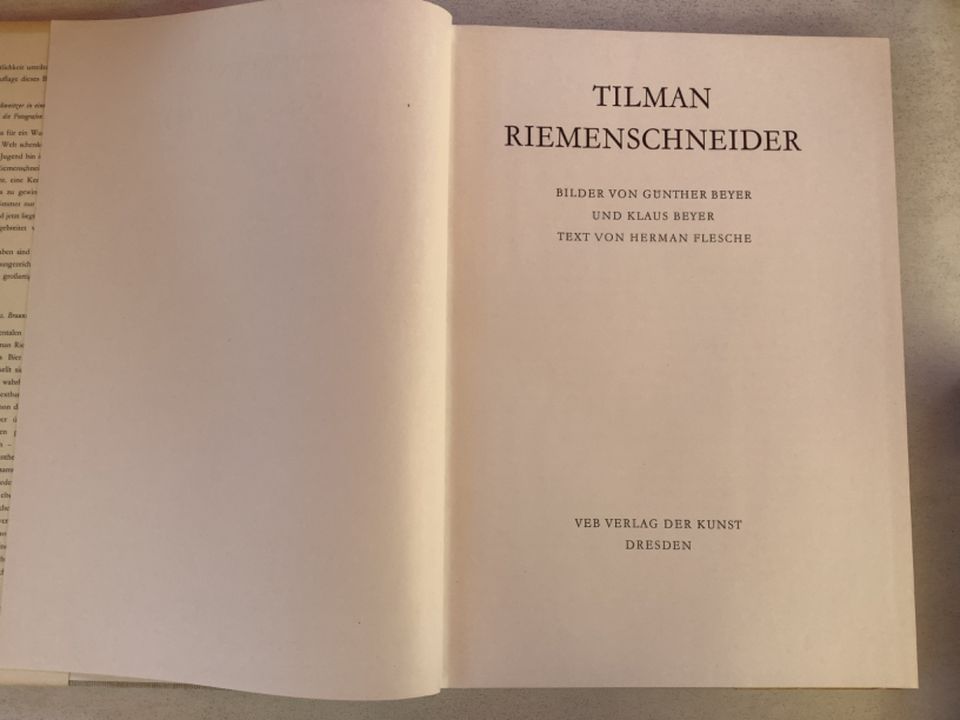 Tilman Riemenschneider, Bildband Beyer, Herman Flesche 1967 in Göttingen