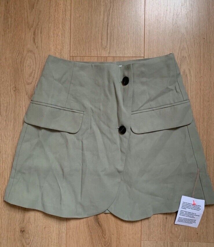 Topshop Minirock Grün XS 34 Military Khaki Baumwolle Y2k UO in München