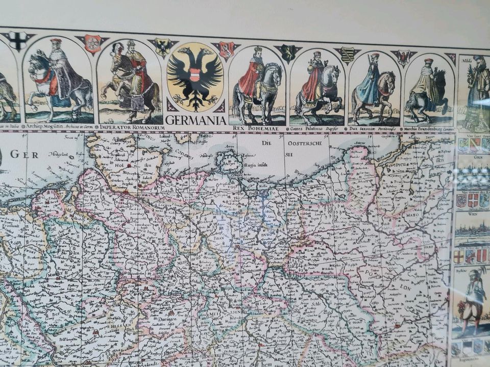 Historische Karte Germania  1621 in Emmerich am Rhein