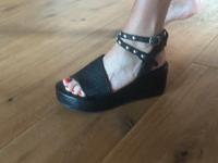 A.S.98 AS98 Sandalen Keilabsatz schwarz 40 Plateau Bast Plateau Nordrhein-Westfalen - Mettmann Vorschau