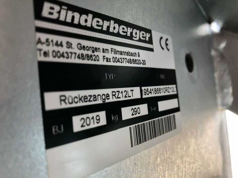 Binderberger Rückezange RZ 1200 light Forstzange Frontladerzange in Rennertshofen