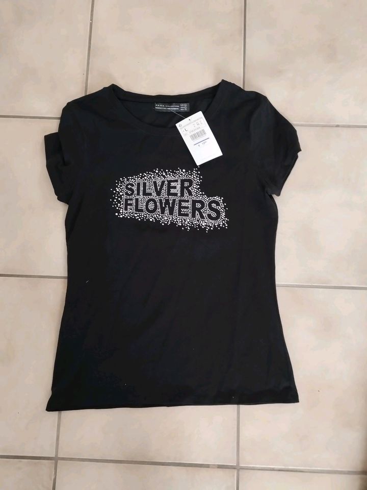 Zara T Shirt schwarz Gr L Neu mit Etikett in Villingen-Schwenningen