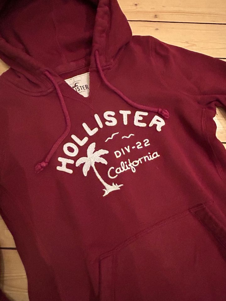 Hollister Hoodie Gr. S Damen Bordeaux Pullover Pulli Kapuze rot in Lünen