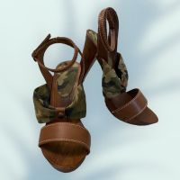 Laura Scott High Heels Sandaletten Holzoptik Camouflage 38 Brandenburg - Potsdam Vorschau