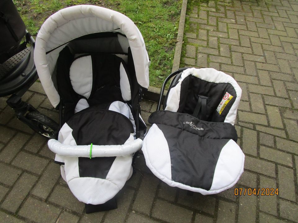 Kinderwagen mit Babywanne und Buggyaufsatz, von Bergsteiger in Magdeburg