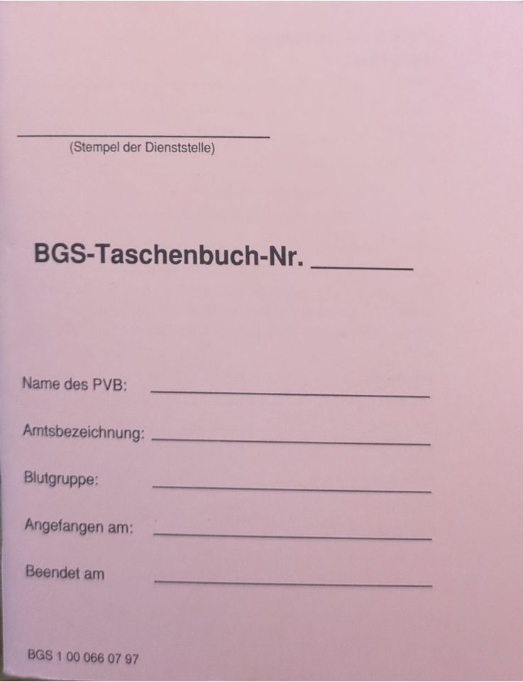 BGS - Taschenbuch ( ehemaliger Bundesgrenzschutz) in Seebad Ahlbeck