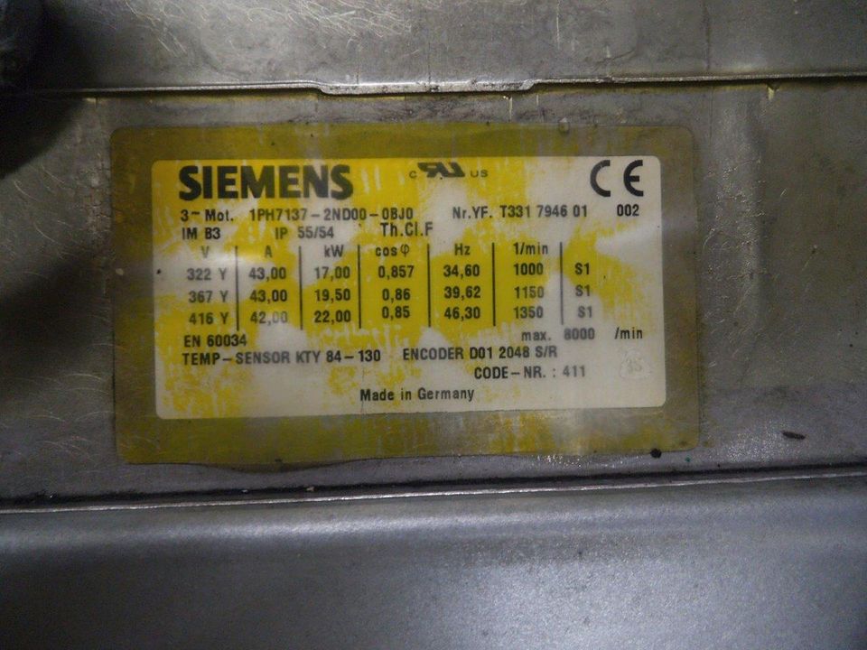 SIMODRIVE 611 16/21 kW Siemens mit Motor in Heroldsberg