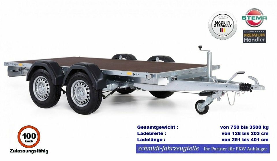 Plattform Anhänger Fahrgestell 401x201 cm 2000 kg + Brief HU neu in Berlin