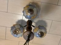 Alte Lampe Leuchte Leichter  Echtholz Glas Vintage Antik Bochum - Bochum-Ost Vorschau