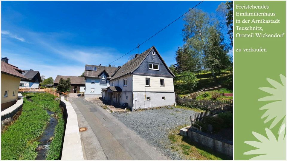 Freistehendes Einfamilienhaus mit Garage in Teuschnitz Naturpark in Teuschnitz