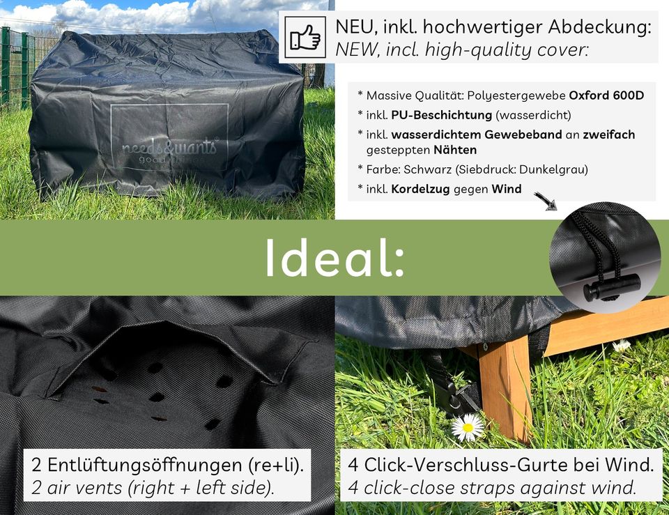 Truhenbank Gartenbank Holz wetterfest mit Stauraum, 2-Sitzer Holz in Hessen  - Friedberg (Hessen) | eBay Kleinanzeigen ist jetzt Kleinanzeigen