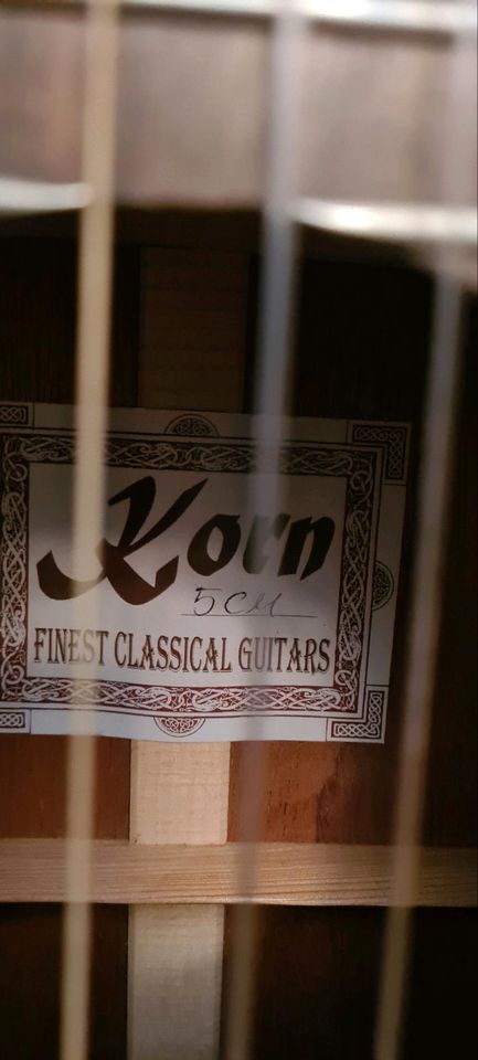 Gitarre mit Tasche von Korn Finest Classical, wie Neu in Riesa