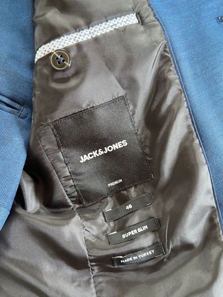 Blauer Anzug • Jack & Jones • 46 • 1x getragen • wie neu in Bergisch Gladbach