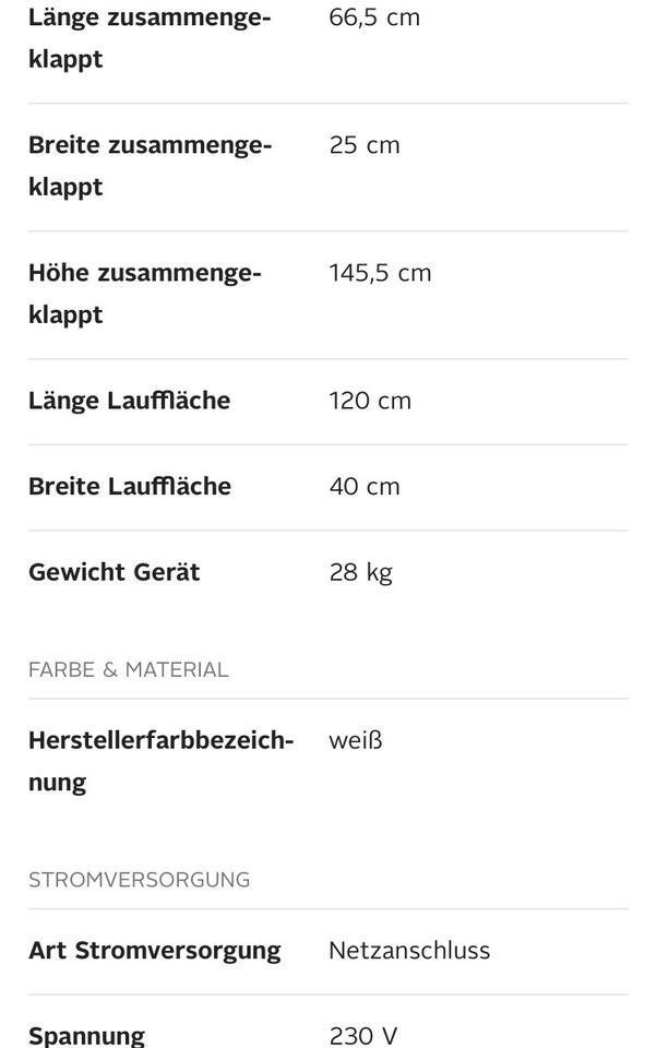 Laufband zu verkaufen in Jersbek