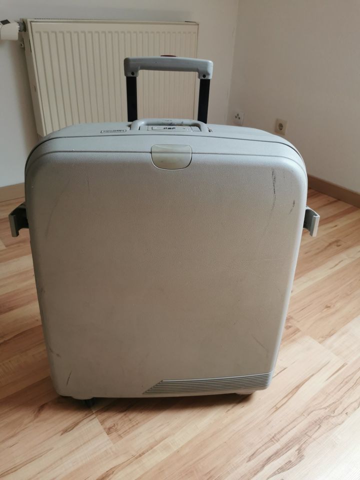 Koffer Hartschalenkoffer Tupperware grau  Rollen Reisekoffer grau in Köln Vogelsang