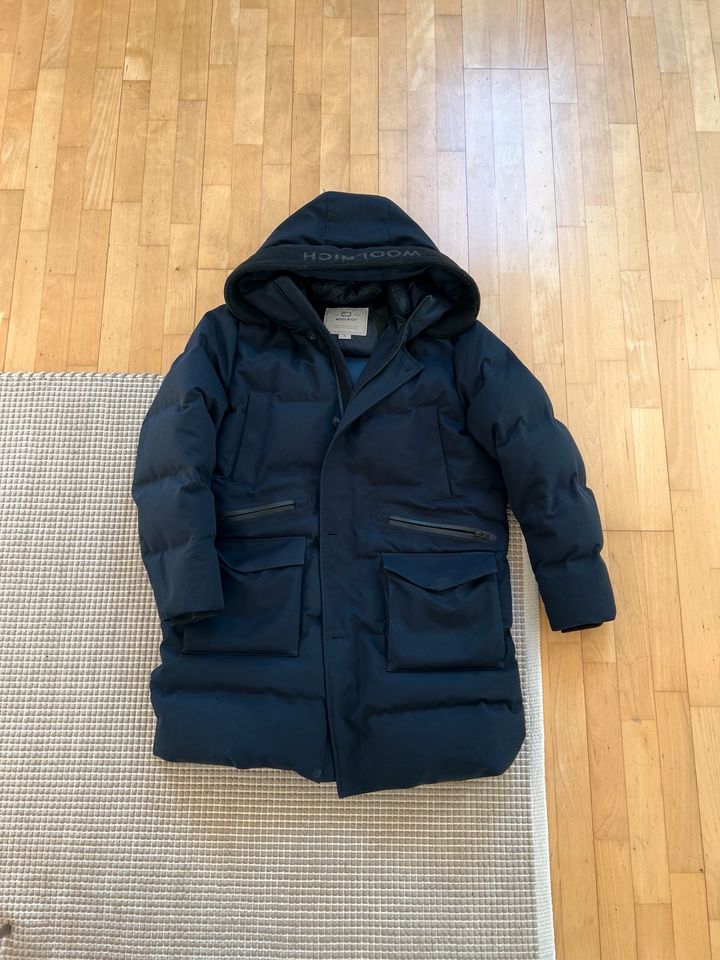 Woolrich Daunen Parka / Jacke / Daumenjacke, Baumwolle, Navy Blau in München