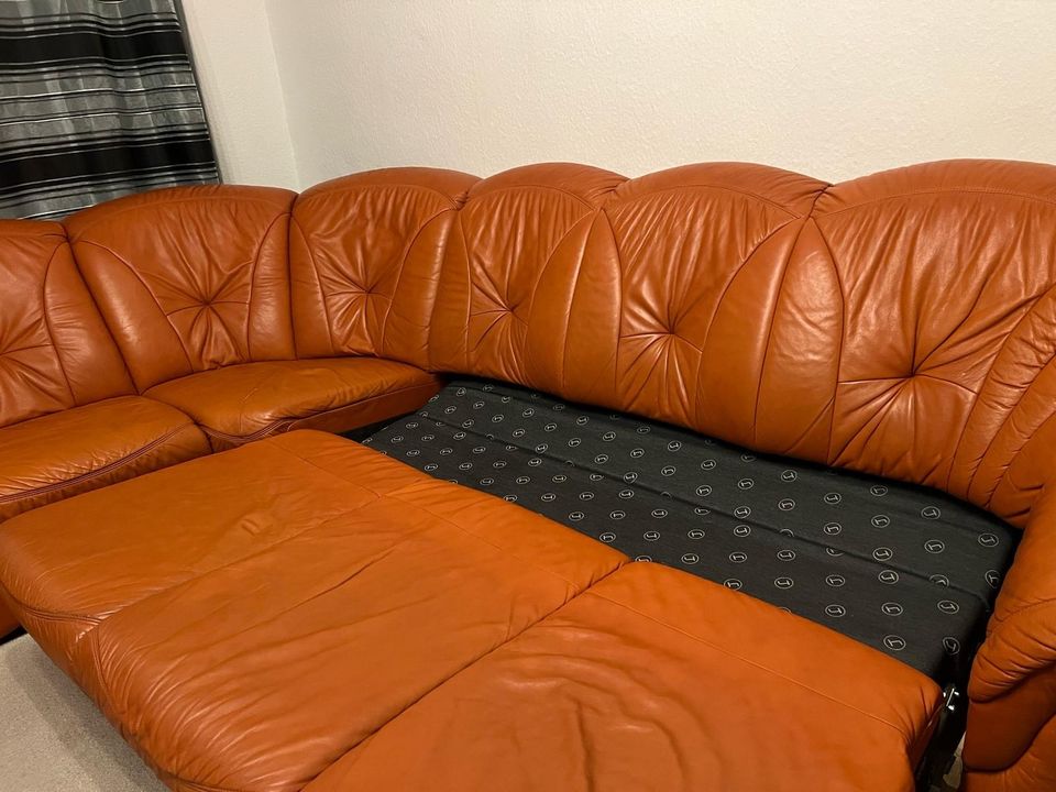 Ledersofa plus Sessel Couch Garnitur Top Qualität in Stollberg