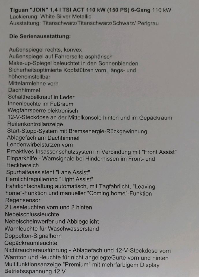 VW Tiguan II Join, 1.5 TSI ACT OPF, AHK, TÜV neu in Kusel