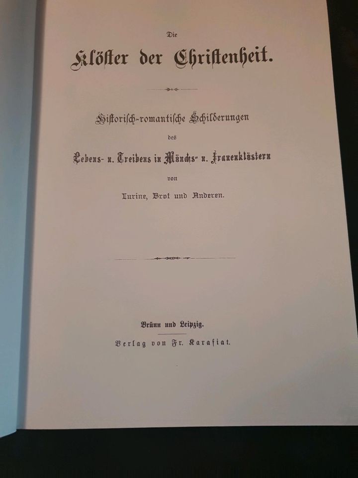 Klöster der Christenheit Nonnen Mönche Reprint in Groß Vollstedt