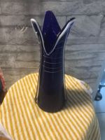 Murano Zipfelvase Glas Blau weißes Muster Handarbeit 27,5 cm hoch Berlin - Pankow Vorschau