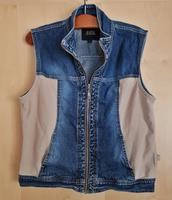 Jeansweste, ärmellos, blau beige mit Reißverschluss, CECIL XXL Bayern - Wiesentheid Vorschau