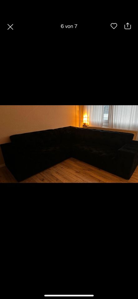 Designersofa Ecksofa Schwarz (3 Monate alt) in Stuhr