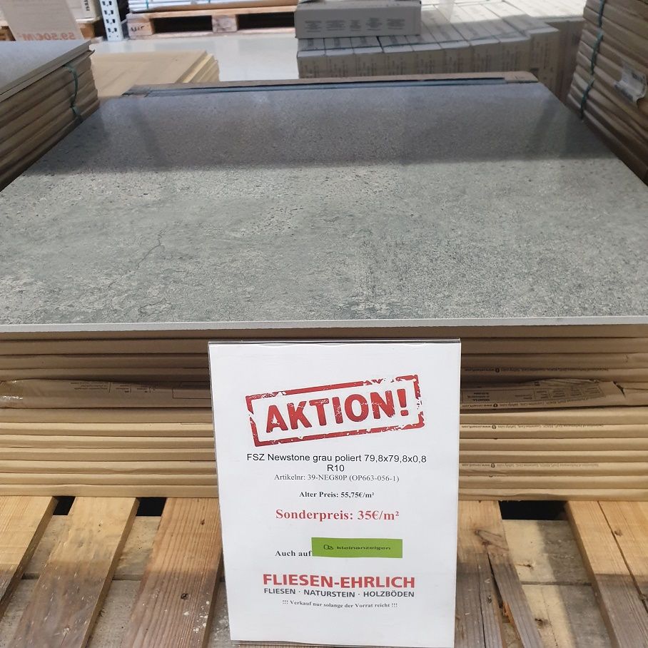 Fliesen FSZ Newstone grau poliert 79,8x79,8x0,8 R10 NEU in Heidenau