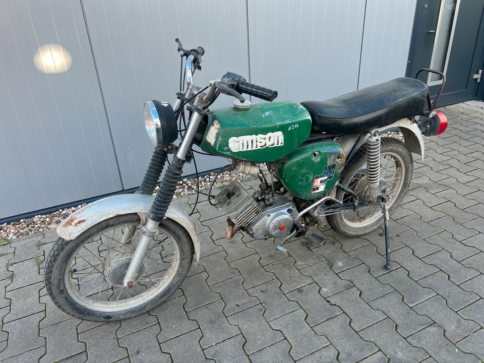 Simson S51 4-Gang 1989 Moped Rahmen Motor Getriebe A277 in Osterweddingen
