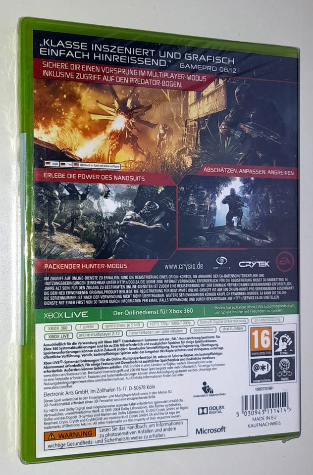 XBOX 360 CRYSIS 3 Hunter Edition NEU / OVP in Wyk