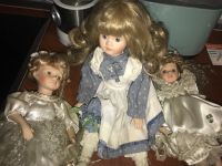 3 tolle alte Vintage Puppen(Stoffkörper/Keramikkopf/-arme/-Beine) Rheinland-Pfalz - Saulheim Vorschau