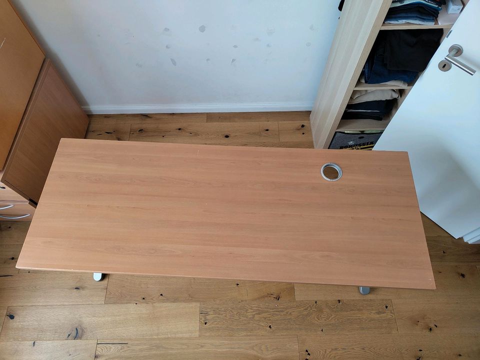 Schreibtisch aus Holz, lang, 160x60x70 cm in Hanau
