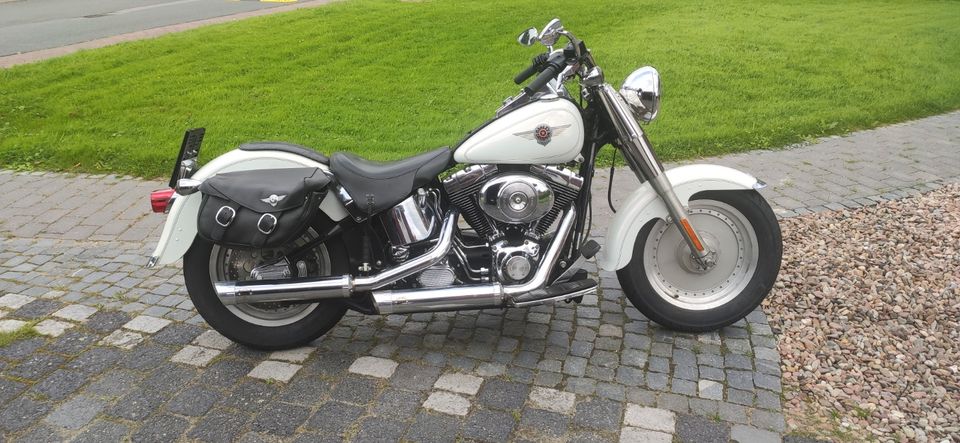 Harley Davidson Fat Boy 2002 in weiß, FESTPREIS ! in Stadland