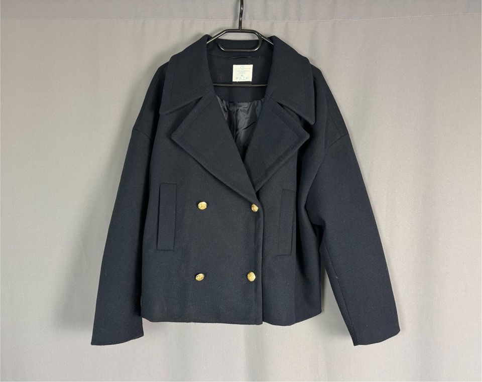 Primark Blazer Marine Blau Peacoat Mantel Doppelreihig XL 42 in Ganderkesee