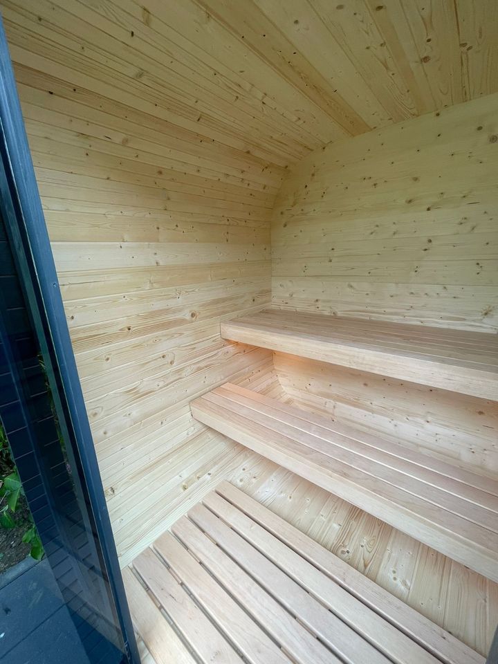 WOLKE7® Sauna 4 Personen 9KW, LED, montiert, lackiert, geliefert in Buchholz in der Nordheide