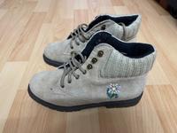 Damen Schnürstiefelette Boots Wildleder Gr. 38 hellgrau Leipzig - Baalsdorf Vorschau
