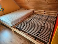 2x Betten 140 x 200 cm + Latenrost + Matratze wie neu Lichtentanne - Ebersbrunn Vorschau