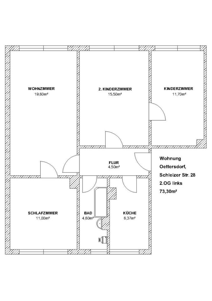 4-Raum Wohnung in Oettersdorf zu vermieten in Oettersdorf