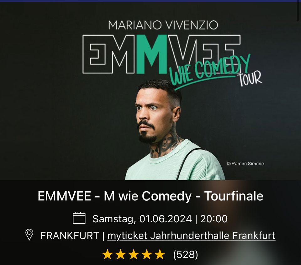 Emmvee- M wie Comedy - Tour Tickets 2x in Sinsheim