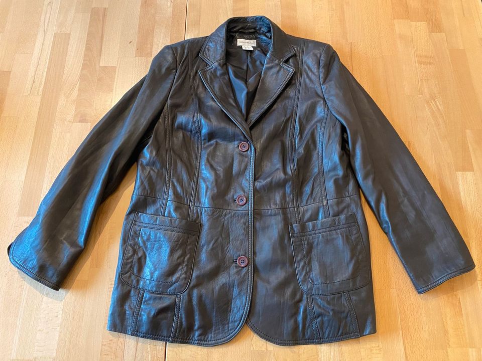 Braune Echt Leder Jacke von Peter Hahn, Größe  42 in Bad Wildungen
