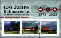 Liechtenstein: MiNr. 2065 Bl. 47, "Bahnstrecke", pfr. Brandenburg - Brandenburg an der Havel Vorschau