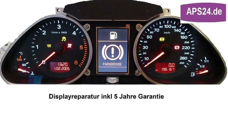 A6 4F Q7 Farb Display schwarz FIS defekt Tacho Reparatur in Borken