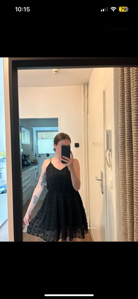 Mesh Tüll Organza Kleid Punkte Stoff Shein Edel elegant kurz XS in Berlin