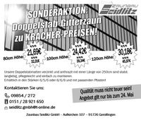 Doppelstab-Gittermatten / Gitterzäune im Angebot Bayern - Gerolfingen Vorschau