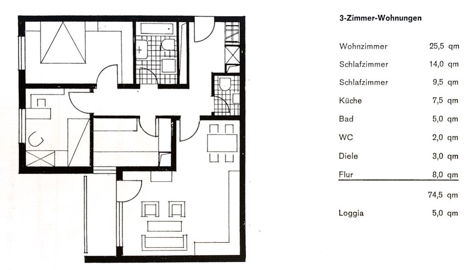 3 Zimmer Wohnung Bruchköbel in Bruchköbel