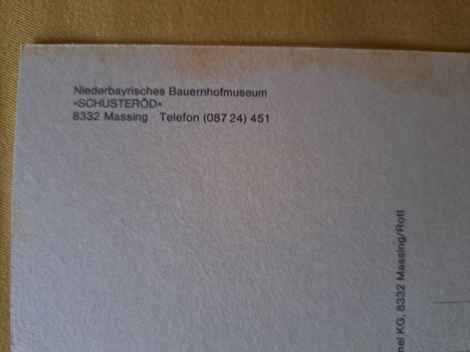 Postkarte Niederbayerisches Bauernhofmuseum Schusteröd guter Zust in Guntersblum