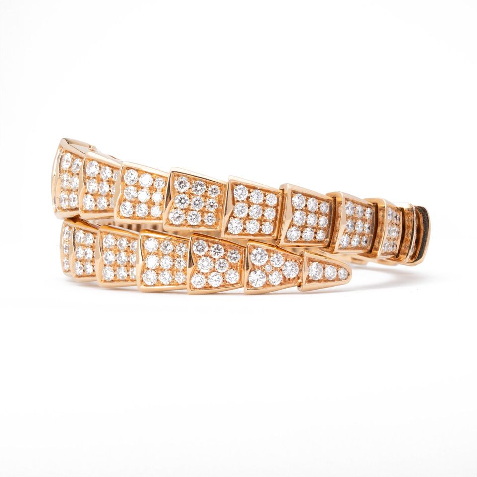 Bulgari Diamant Armreif "Serpenti". 750 Rosegold in Hamburg