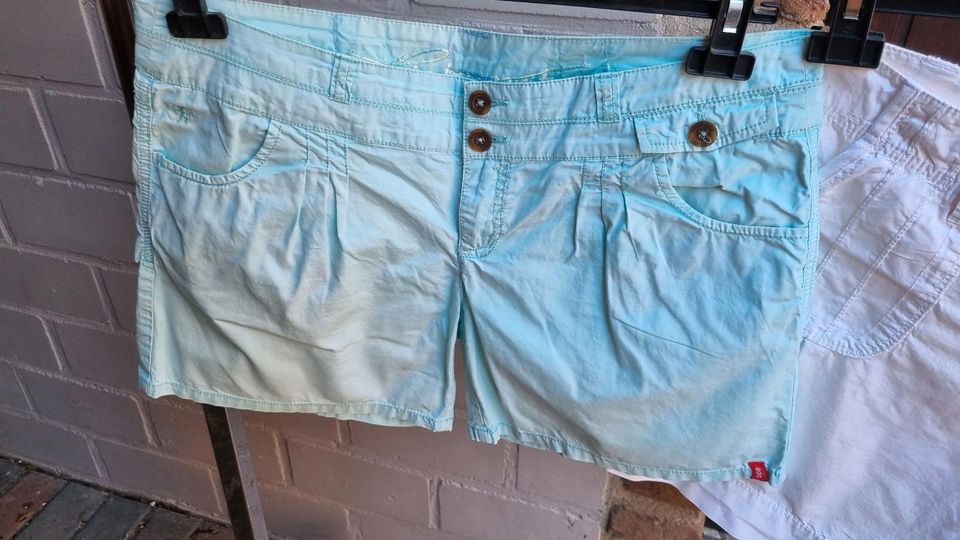 Edc by Esprit Shorts Modell Star weiß  u. Türkis Gr. 40 in Issum