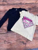 T-Shirt Supergirl, Langarmshirt schwarz, Gr. 110/116 Düsseldorf - Eller Vorschau